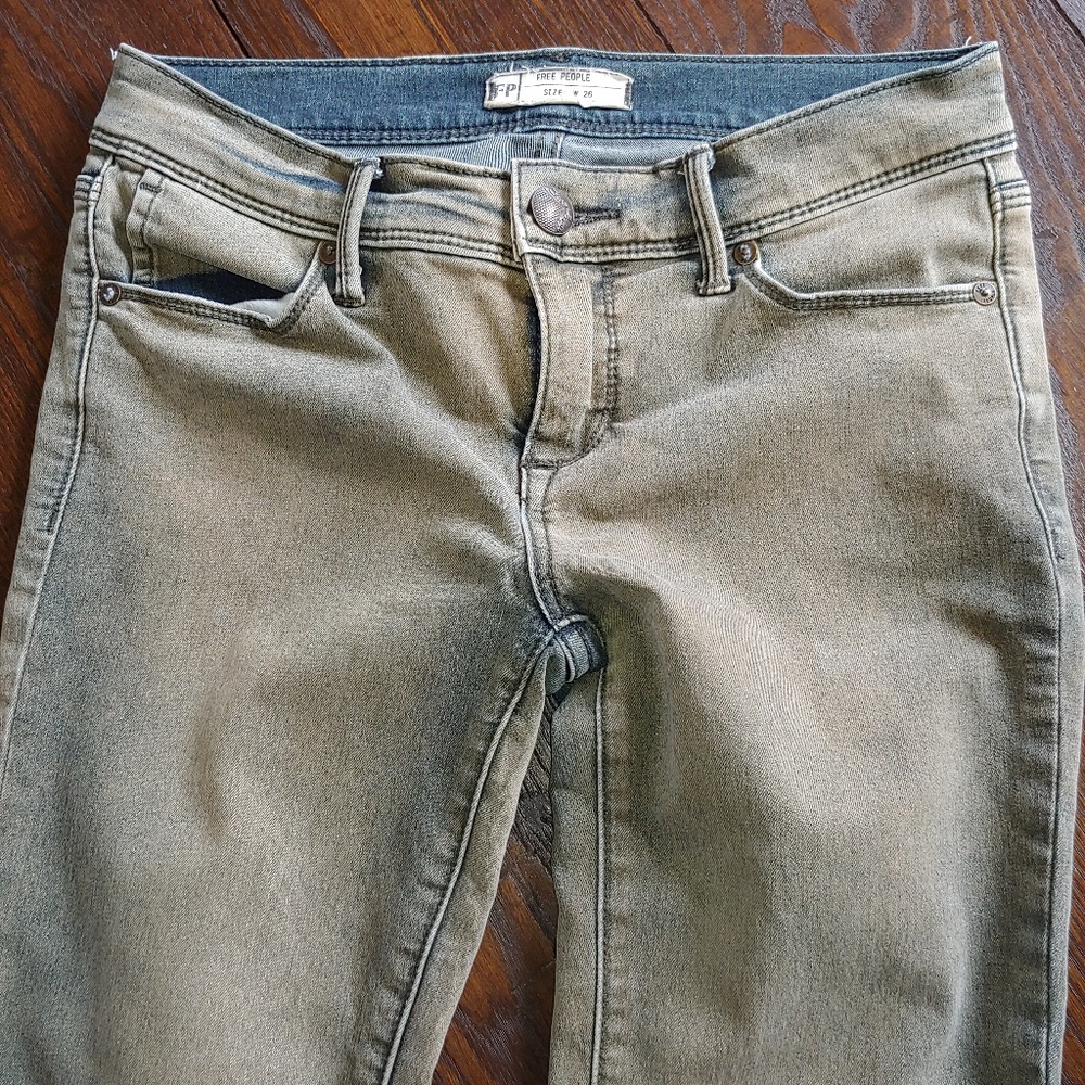 Free People faded skinny jeans